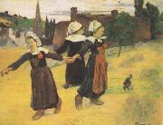 Dansje van drie Bretonse meires (mk07) Paul Gauguin